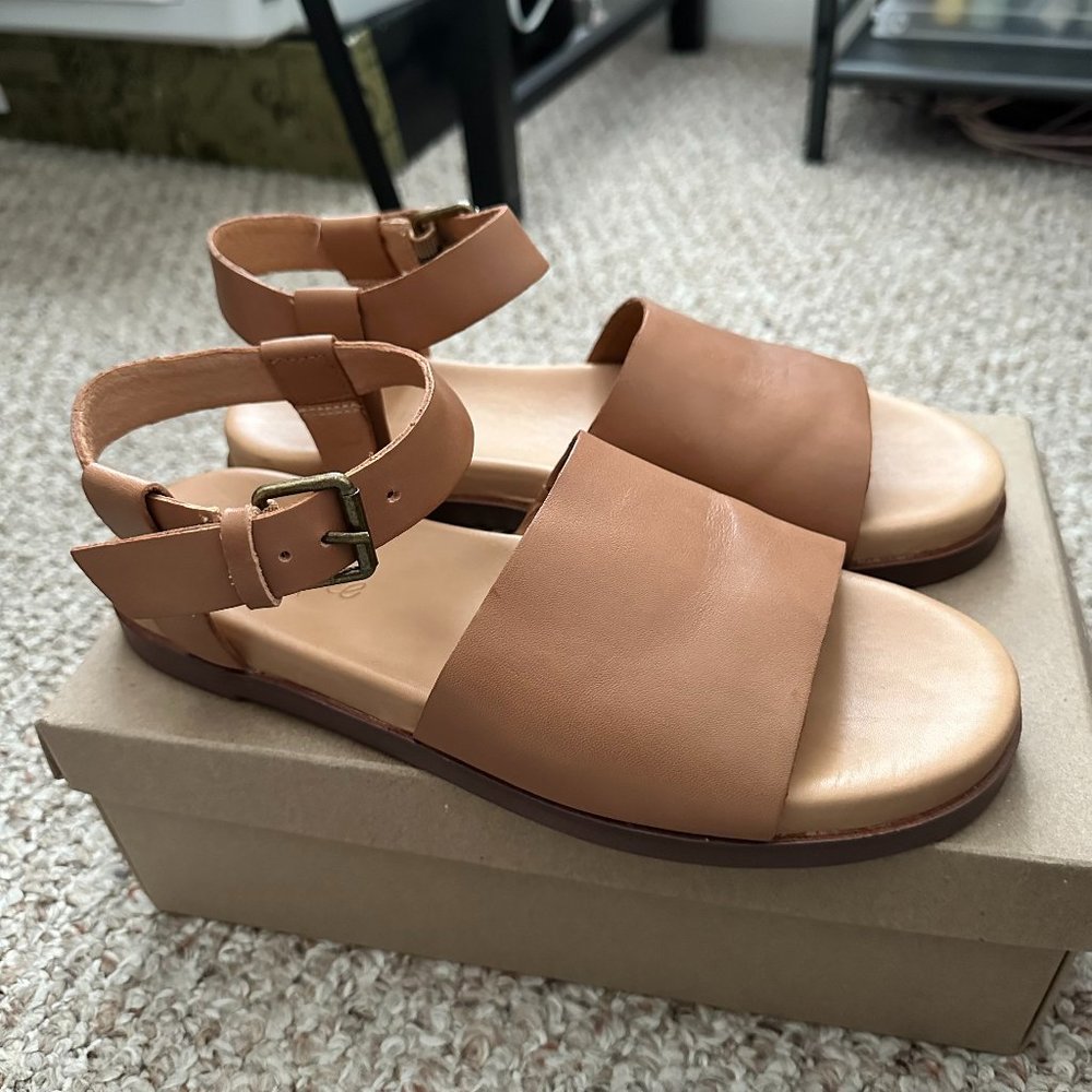 Madewell Open-Toe Ankle-Strap Tan Sandals